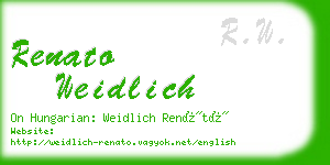 renato weidlich business card